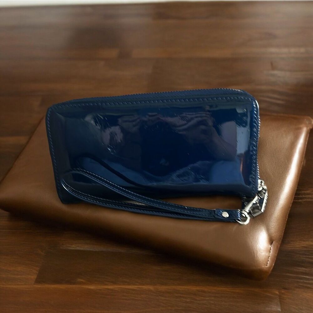 BCBGeneration blue wallet with strap